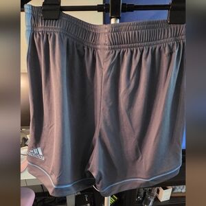 Adidas Mi Squadra 17 Gray/Lt Blue Socver Shorts - Womens XS